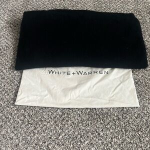 White + Warren Black cashmere travel wrap